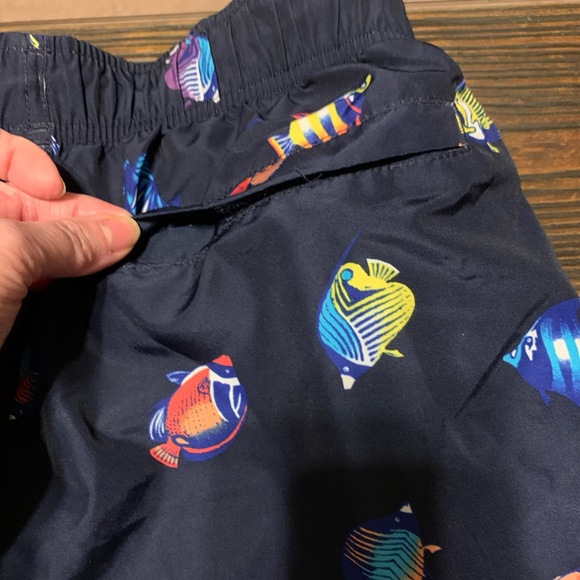 M nautica exotic fish theme novelty print swim trunks shorts. - Picture 8 of 9